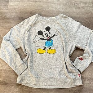 Levy Gray Mickey Mouse Sweatshirt